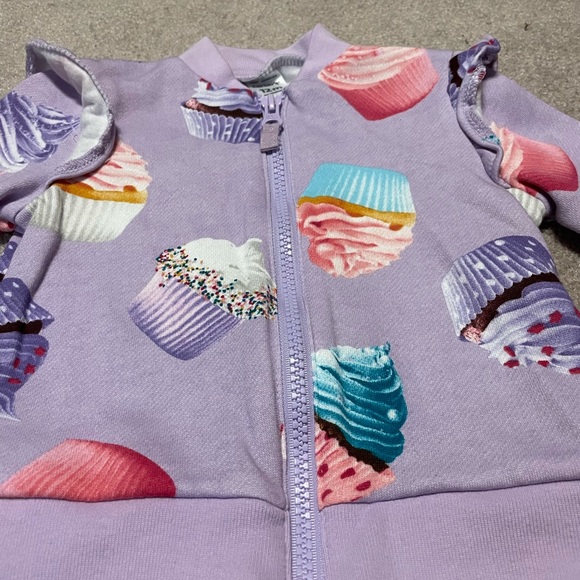 Carter’s Zip-Up Cupcake Sweatershirt - 12 months - Picture 2 of 2